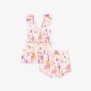 NIB Posh Peanut Rapunzel Smocked Babydoll Bummie set